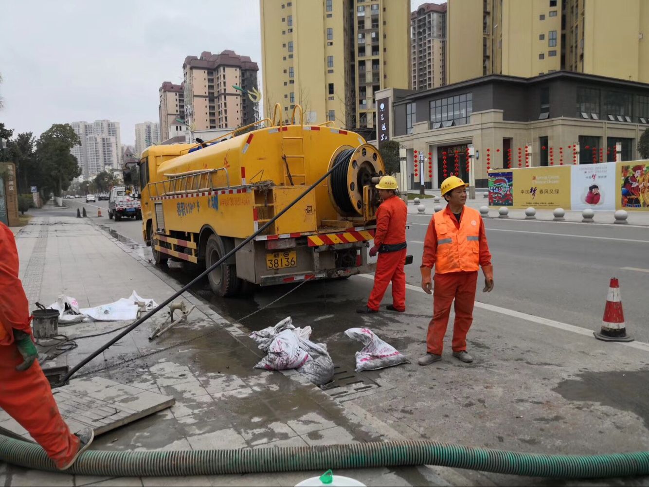 福山镇排污管道清淤-管道清洗